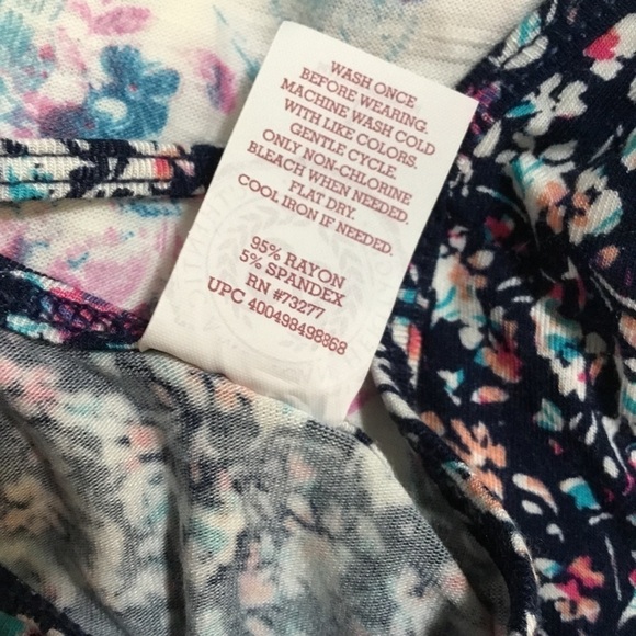 SO L floral tank NWT reversible criss cross - Picture 2 of 16